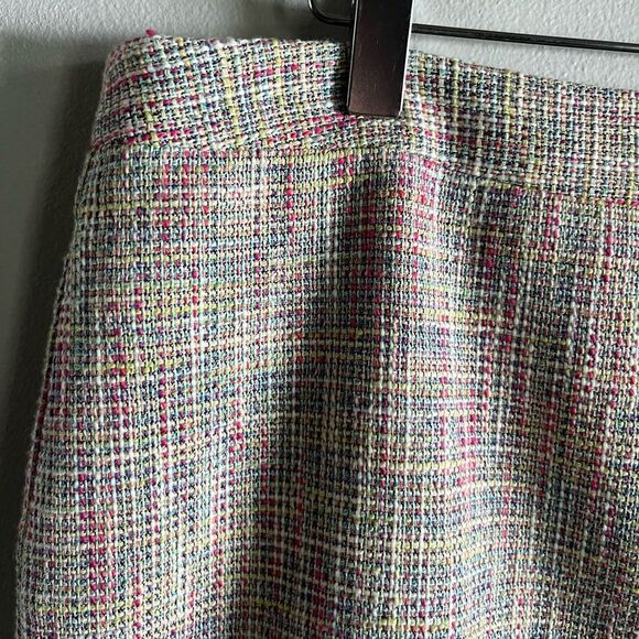 LOFT Size 12 Multicolor Tweed Pencil Skirt Pastel Workwear Office Classic - Picture 2 of 8